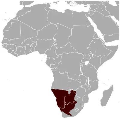 Gemsbok habitat map