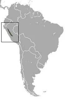 Hairy long-nosed armadillo habitat map