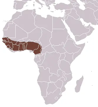 Haussa genet habitat map