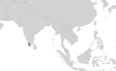 Ichthyophis tricolor habitat map
