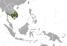Indochinese lutung habitat map