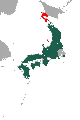 Куна японська карта середовища проживання