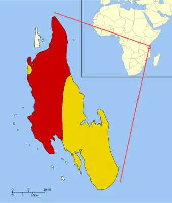 Zanzibar Red Colobus habitat map