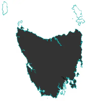Тасманійський диявол карта середовища проживання