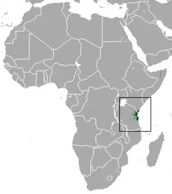 Black and Rufous Elephant Shrew habitat map