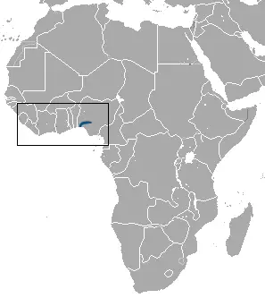 Crocidura grandiceps habitat map