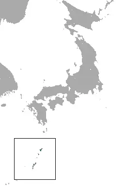 Lesser Ryukyu shrew habitat map