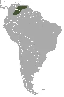 Llanos long-nosed armadillo habitat map
