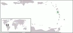 Dominican ground lizard habitat map