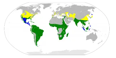 Black-Crowned Night Heron habitat map