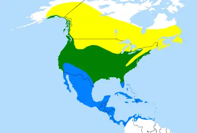 Belted Kingfisher habitat map