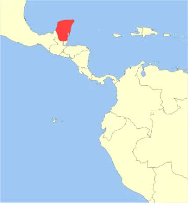 Yucatan brown brocket habitat map
