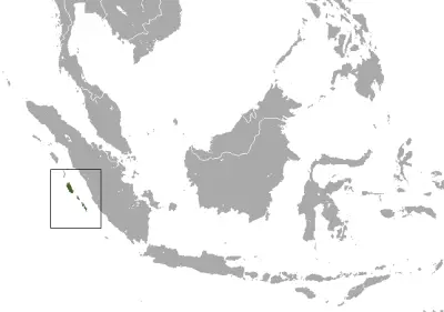 Mentawai langur habitat map