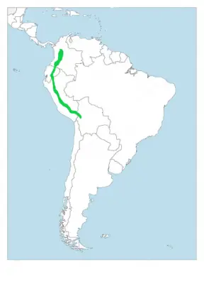 Andean motmot habitat map