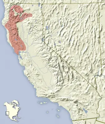 Sonoma Chipmunk habitat map