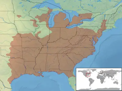 American Five-Lined Skink  habitat map