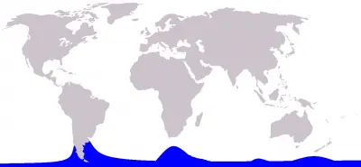 Hourglass Dolphin habitat map