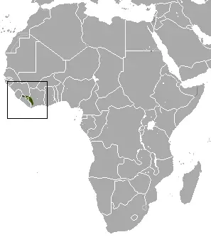 Nimba shrew habitat map