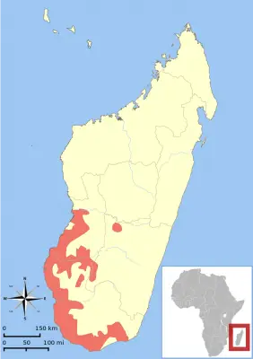 Verreaux's Sifaka habitat map