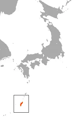 Okinawa flying fox habitat map