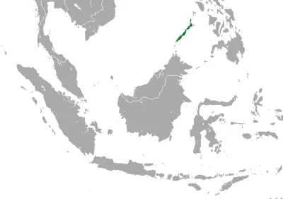 Palawan shrew habitat map
