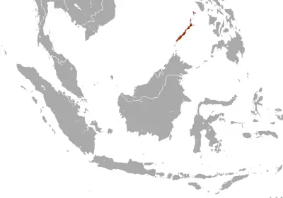 Palawan stink badger habitat map