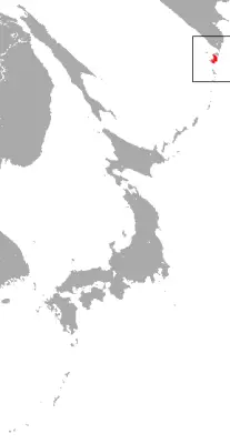 Paramushir shrew habitat map