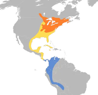 Scarlet Tanager habitat map