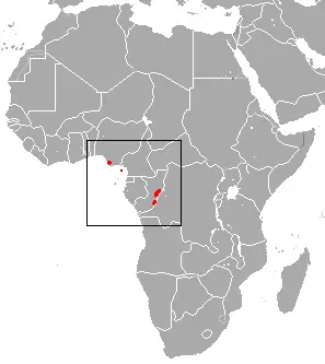Pennant's colobus habitat map