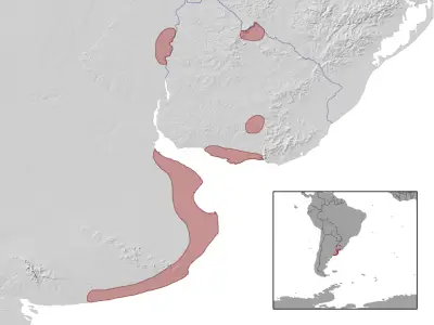 Physalaemus fernandezae habitat map
