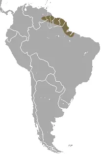 Pinheiro's slender opossum habitat map