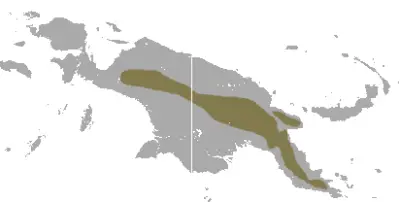 Plush-coated ringtail possum habitat map