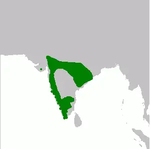 Indian scimitar babbler habitat map