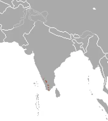 Nilgiri Marten habitat map