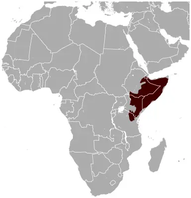 Gerenuk habitat map