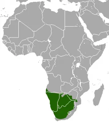 Brown Hyena habitat map