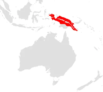 White-bellied thicket fantail habitat map