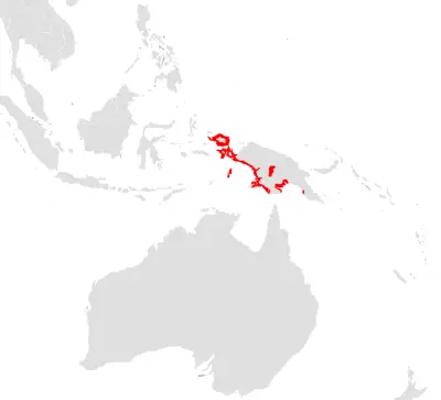 Black thicket fantail habitat map