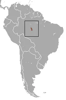 Rio Acari marmoset habitat map