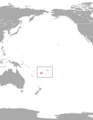 Samoa flying fox habitat map