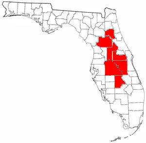 Florida sand skink habitat map