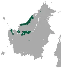 Sarawak surili habitat map