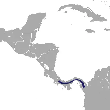 Panama slender opossum habitat map