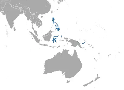 Pteropus hypomelanus карта середовища проживання