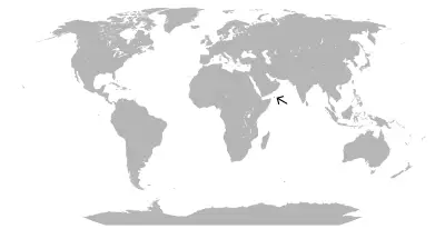 Busardo de socotora mapa del hábitat