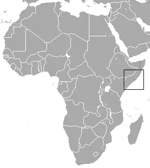 Somali golden mole habitat map