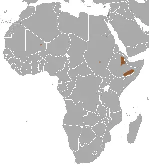 Somali shrew habitat map