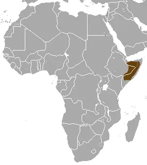 Somalian slender mongoose habitat map
