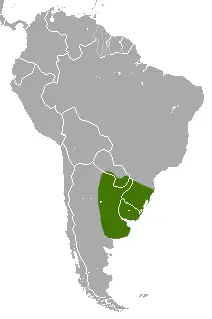 Southern long-nosed armadillo habitat map