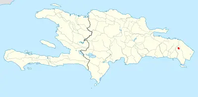 Hispaniolan tailspot sphaero habitat map